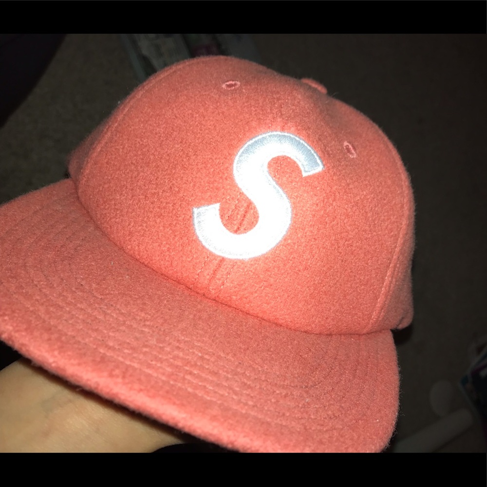 Supreme salmon hat